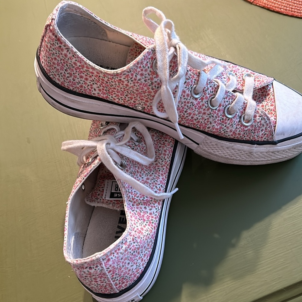 Converse floral platform sneakers
